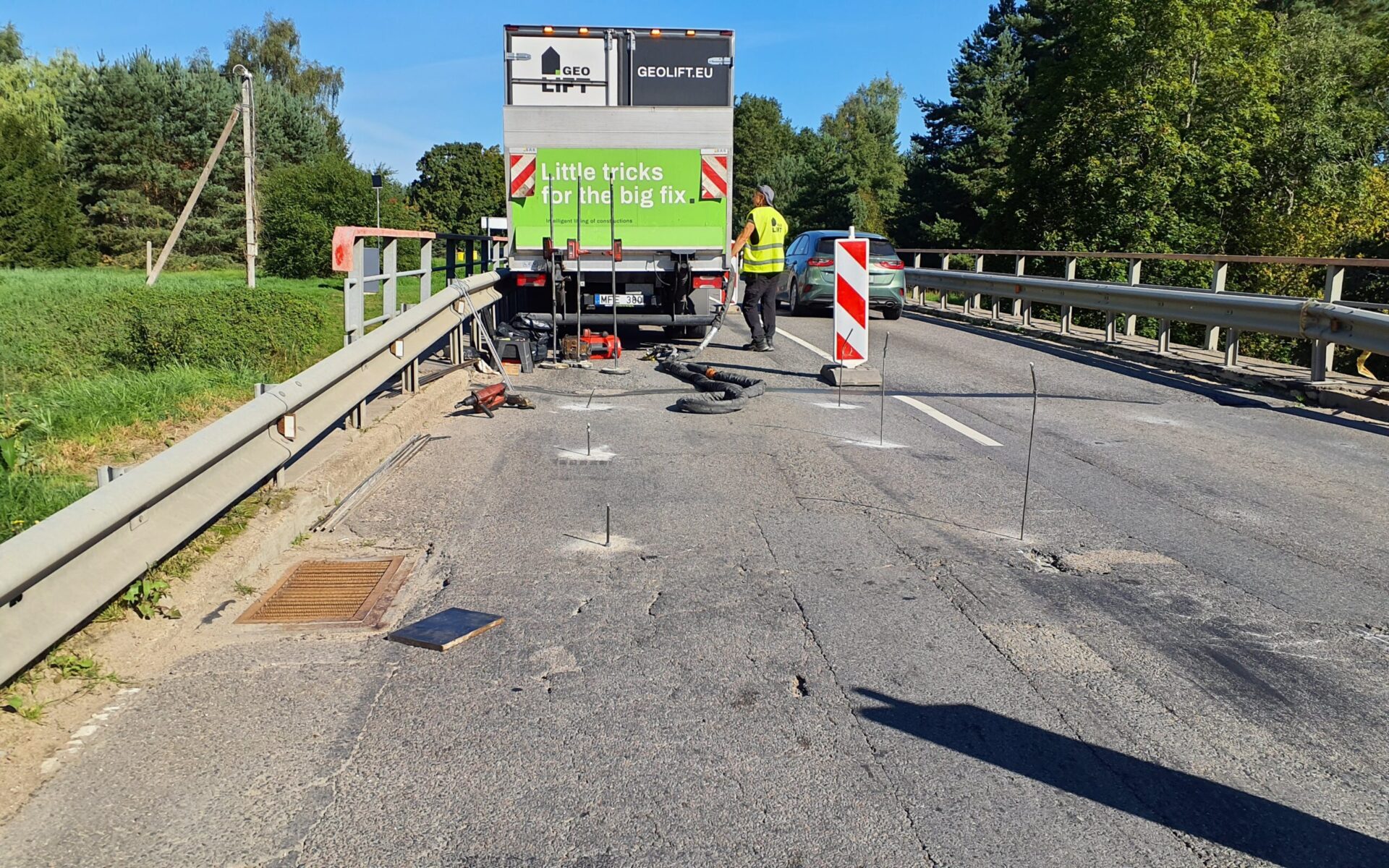 Infrastructure pavement settlement repair